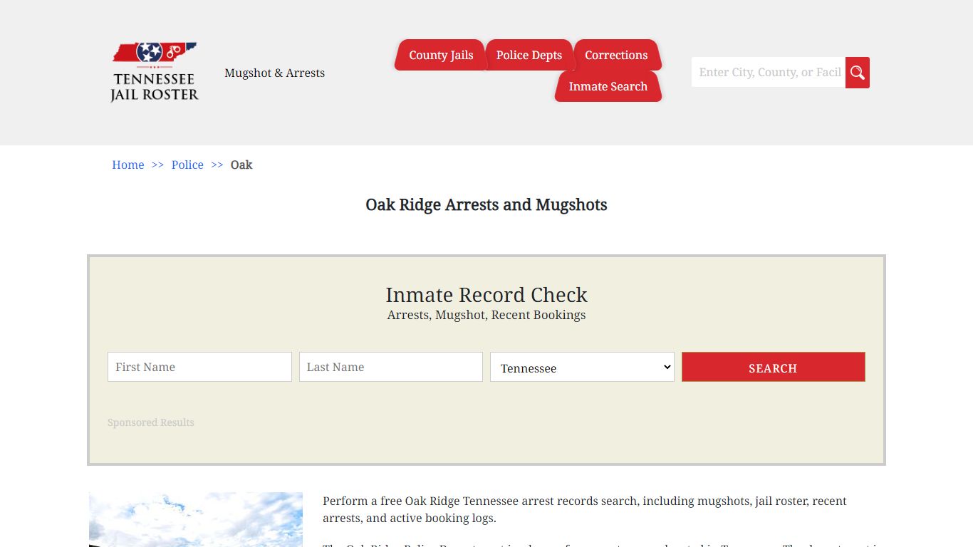 Oak Ridge Arrests and Mugshots | Jail Roster Search